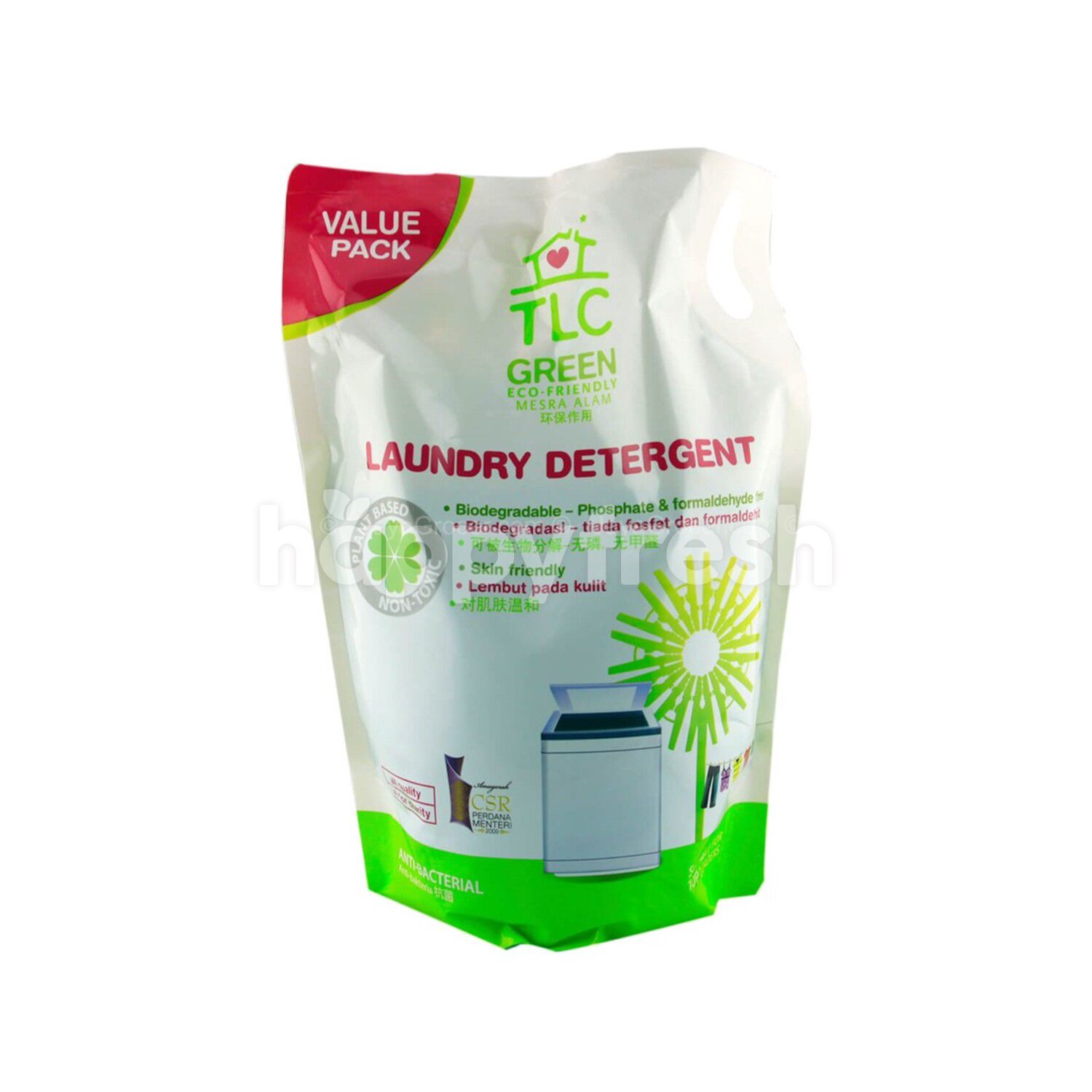 Beli TLC Green Liquid Detergent Refill Pack 1.8KG dari AEON HappyFresh