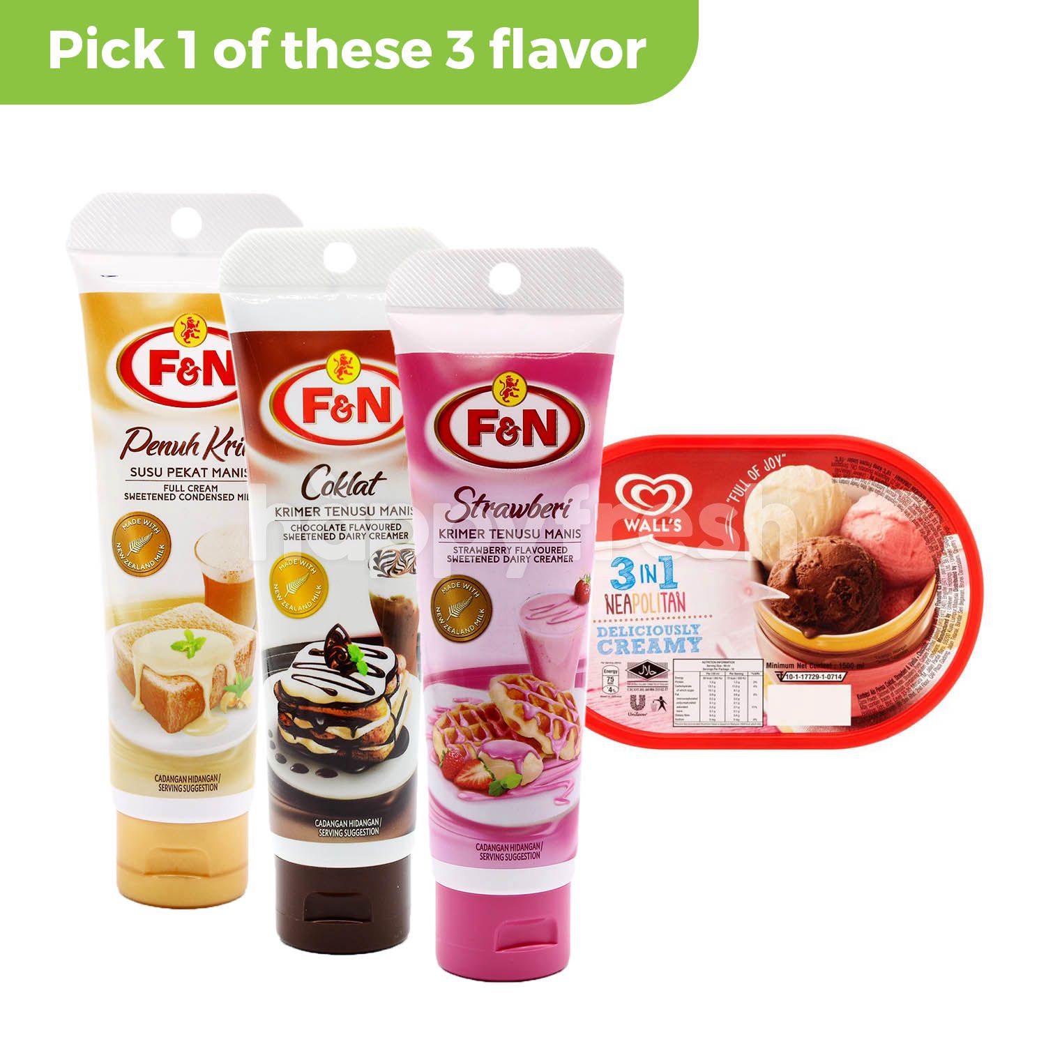 Beli Fu0026N 1 Pcs Sweetened Dairy Creamer Full Cream/Strawberry 