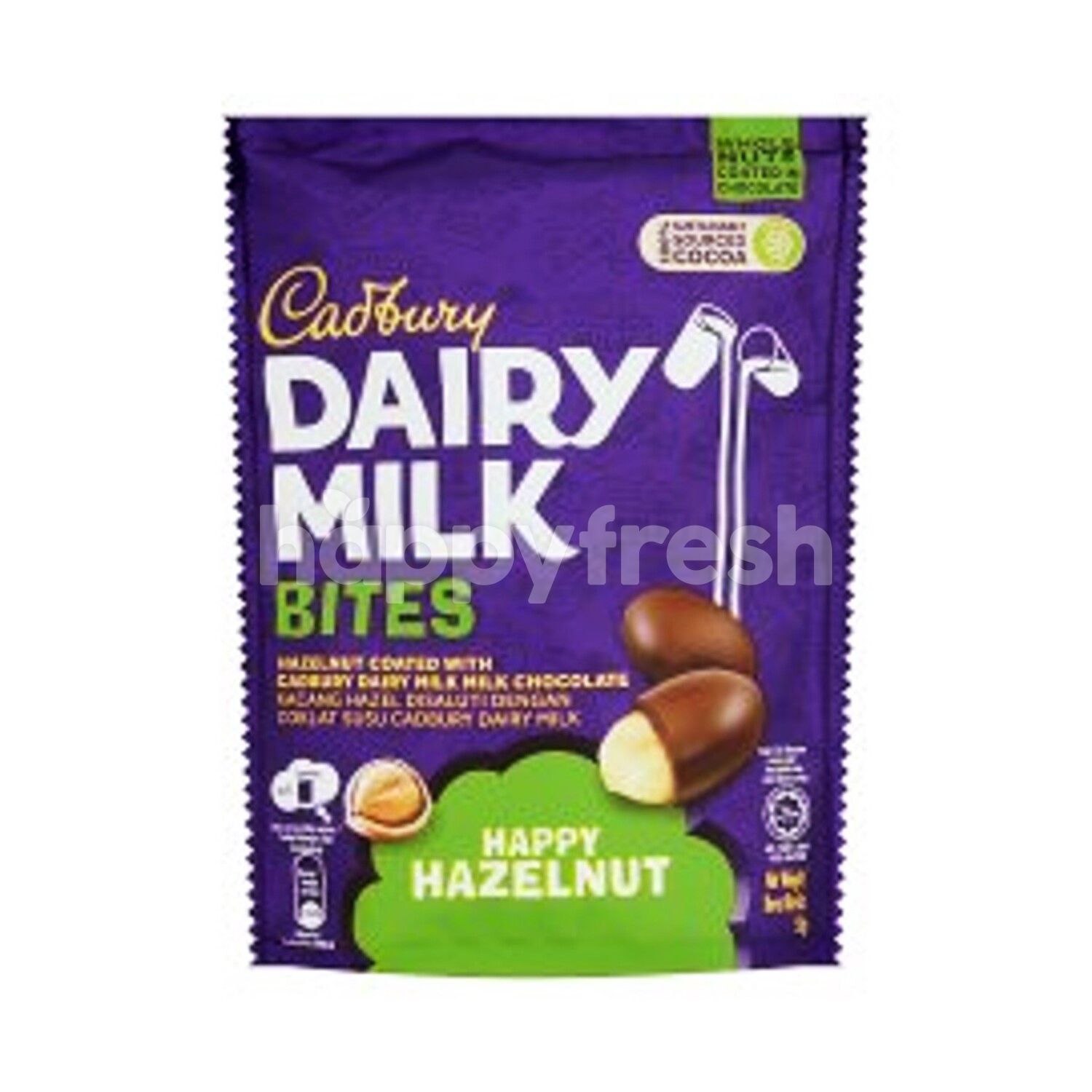 Beli Cadbury Dairy Milk Bites Happy Hazelnut Milk Chocolate dari Giant