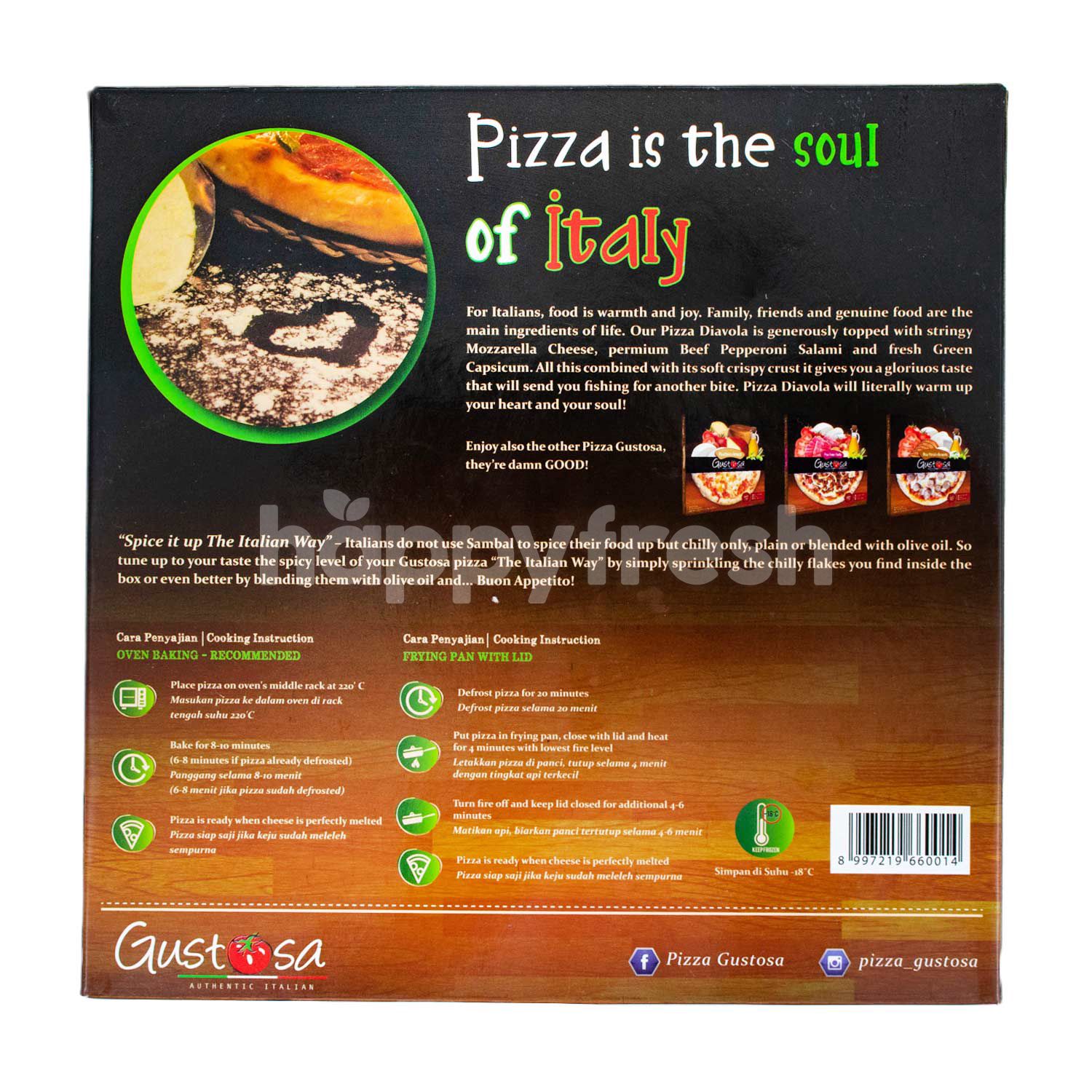 Jual Gustosa Pizza Diavola di Farmers Market - HappyFresh | HappyFresh