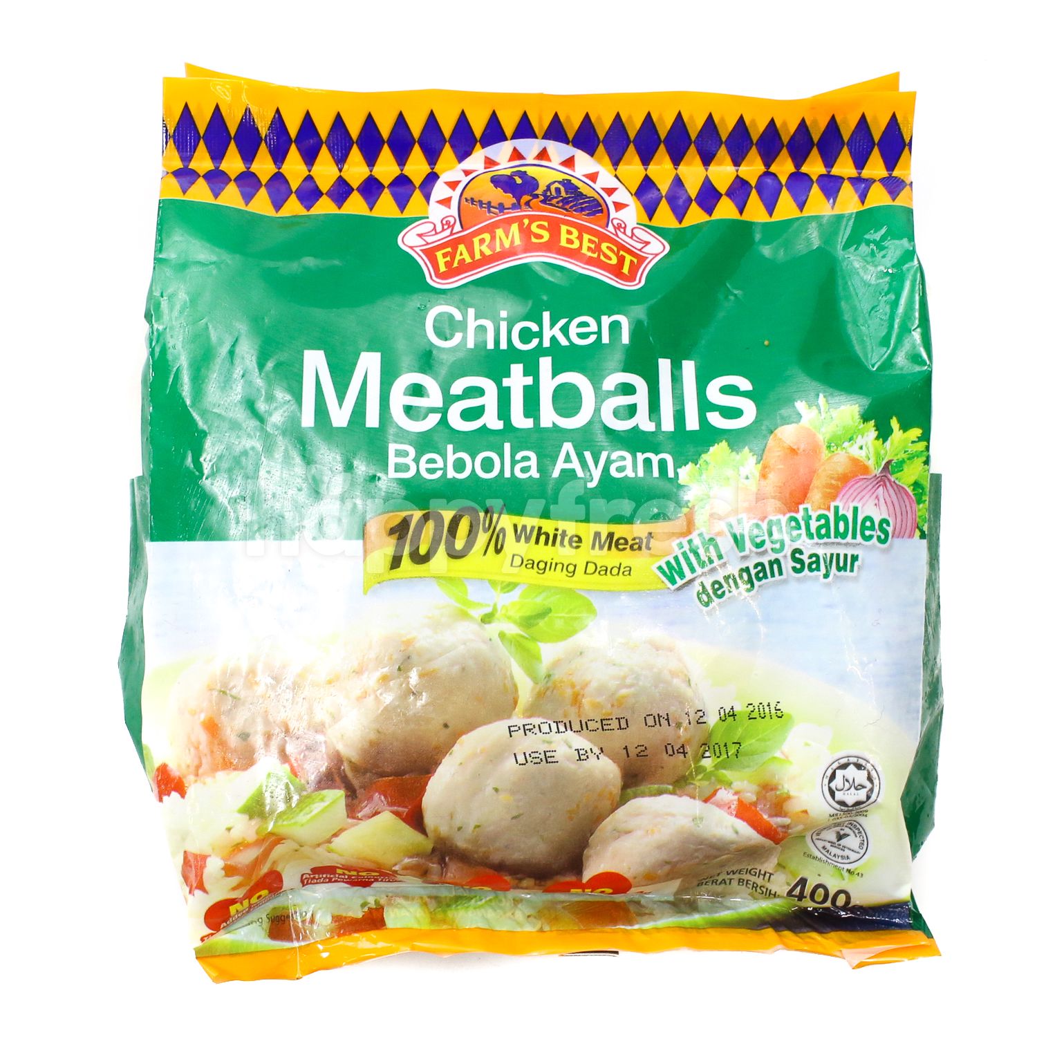Beli Farm's Best Chicken Meatballs With Vegetables 400G dari de Market