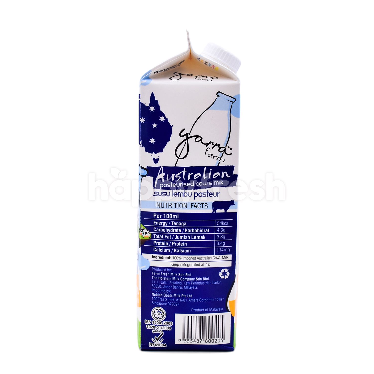 Beli Yarra Farm Australian Pasteurised Cow S Milk 1l Dari Mercato Happyfresh Klang Valley