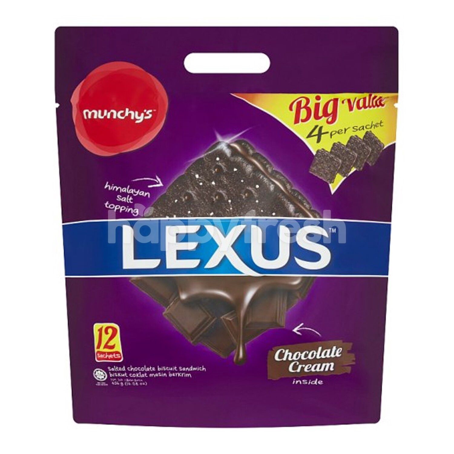 Beli Munchy s Lexus Salted Chocolate Sandwich Biscuit 456g Dari Cold 