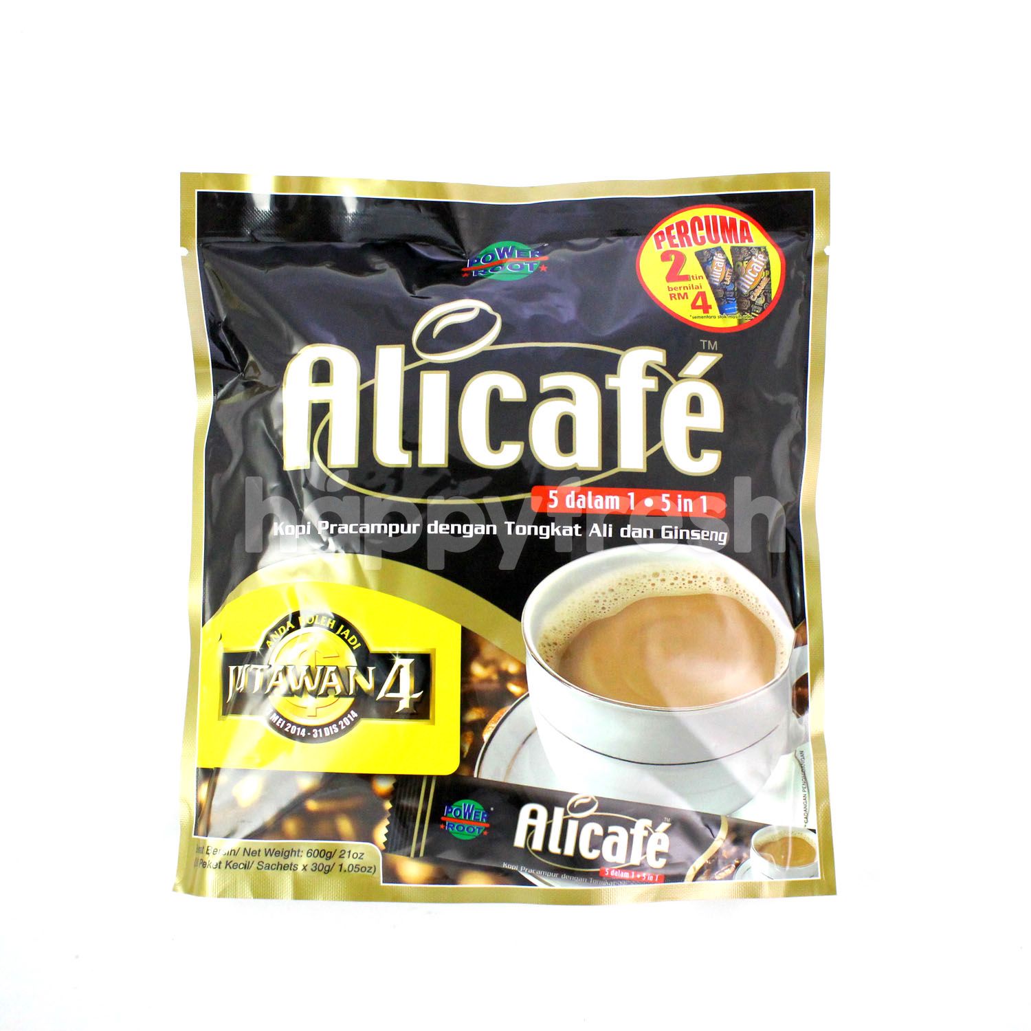 Beli Power Root Alicafe 5 In 1 Tongkat Ali With Ginseng Coffee Dari Selections Happyfresh