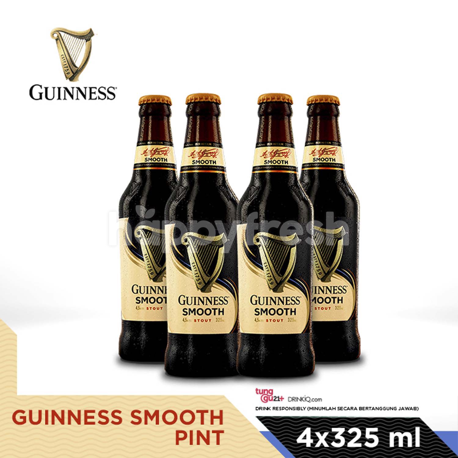 Jual Guinness Smooth Stout 4 Bottles Di Vines Happyfresh