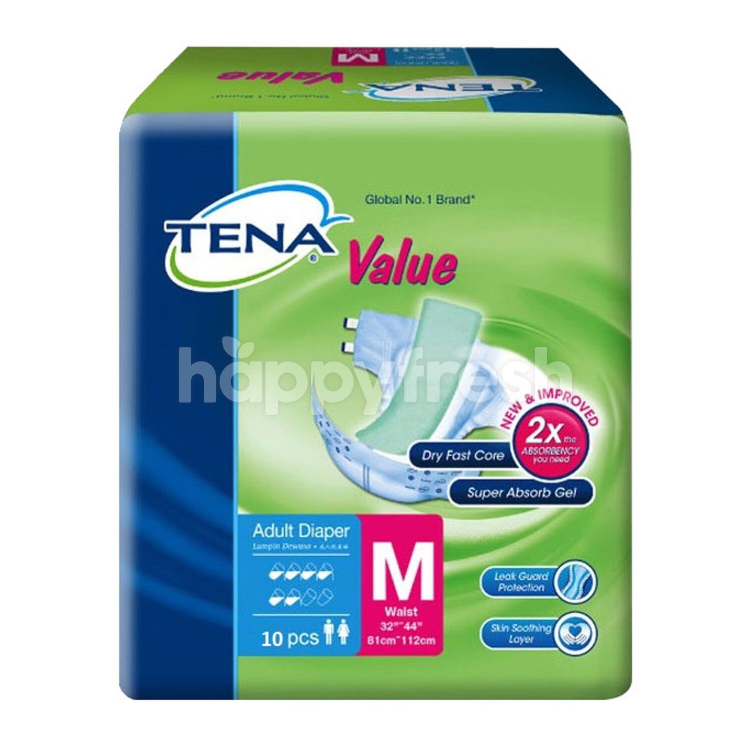 Beli Tena Diaper Value Adult M (10s) dari Giant Hypermarket HappyFresh