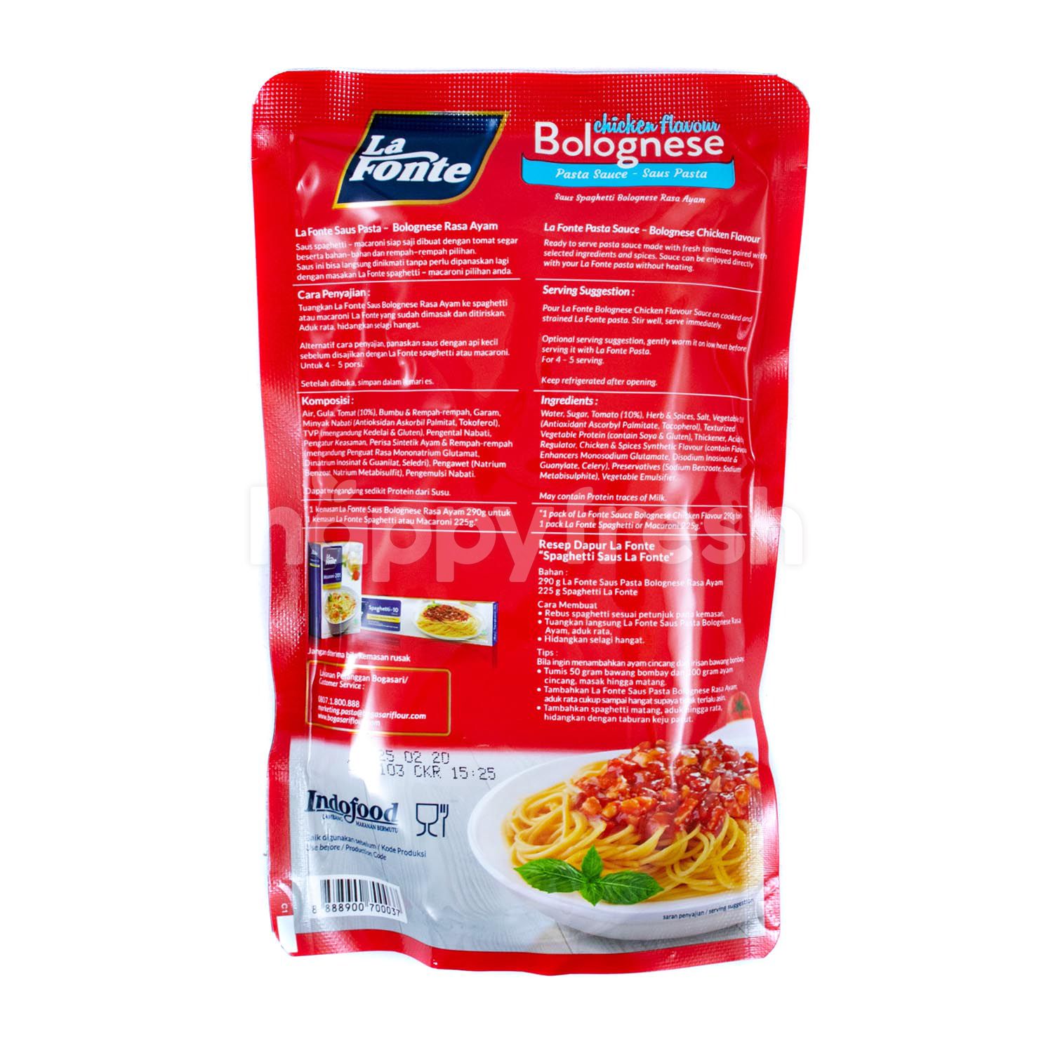 Jual La Fonte Bolognese Sauce Pasta Chicken Flavour Di The Foodhall Happyfresh