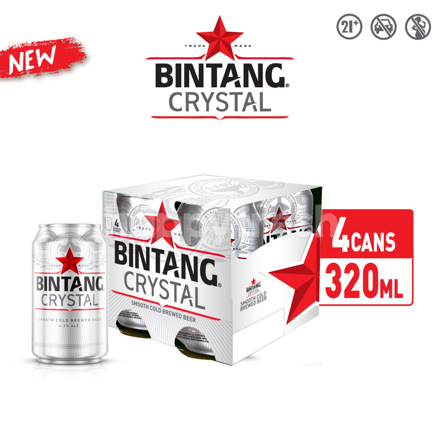 Canned crystal. Бинтанг Кристал. Bintang Crystal Beer.