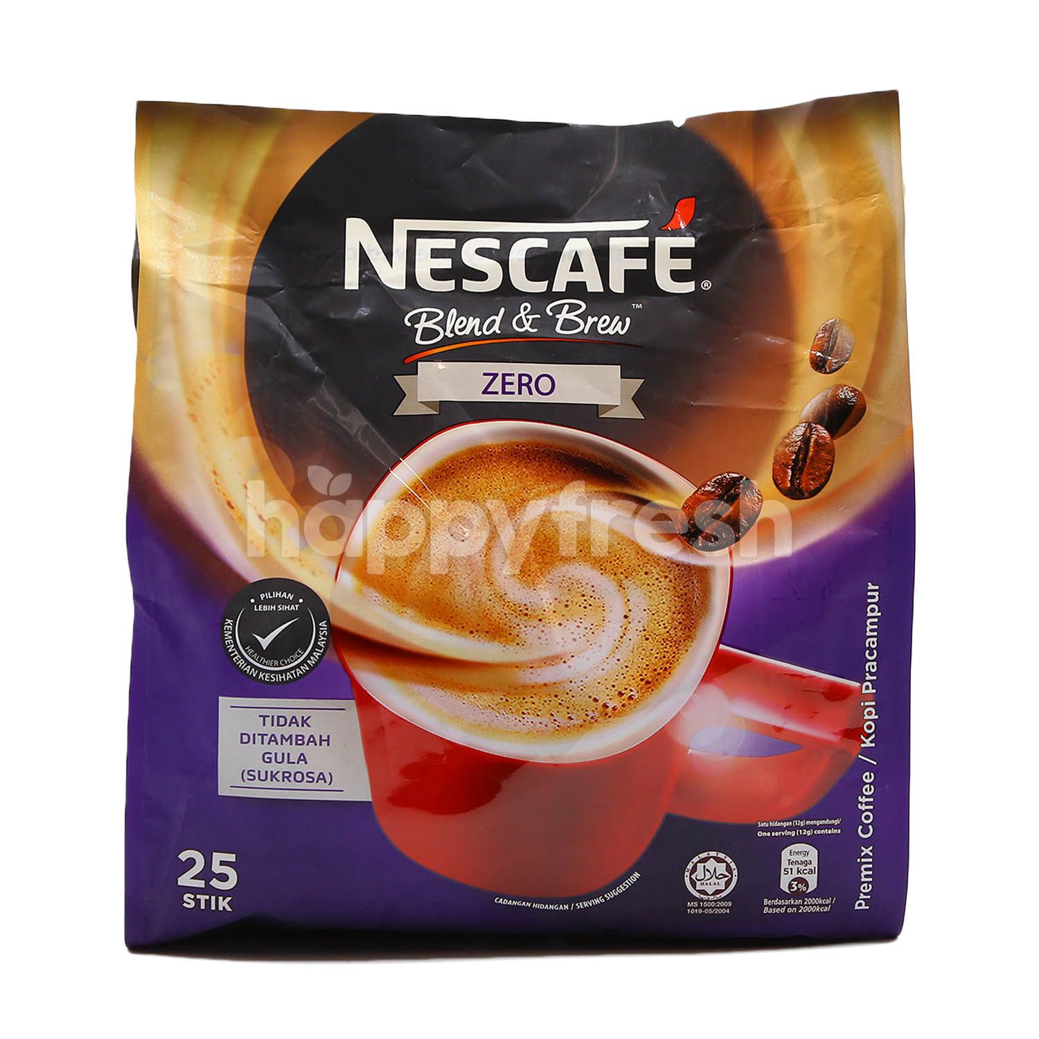 Nescafé Blend u0026 Brew Zero Premix Coffee (25 Sticks)