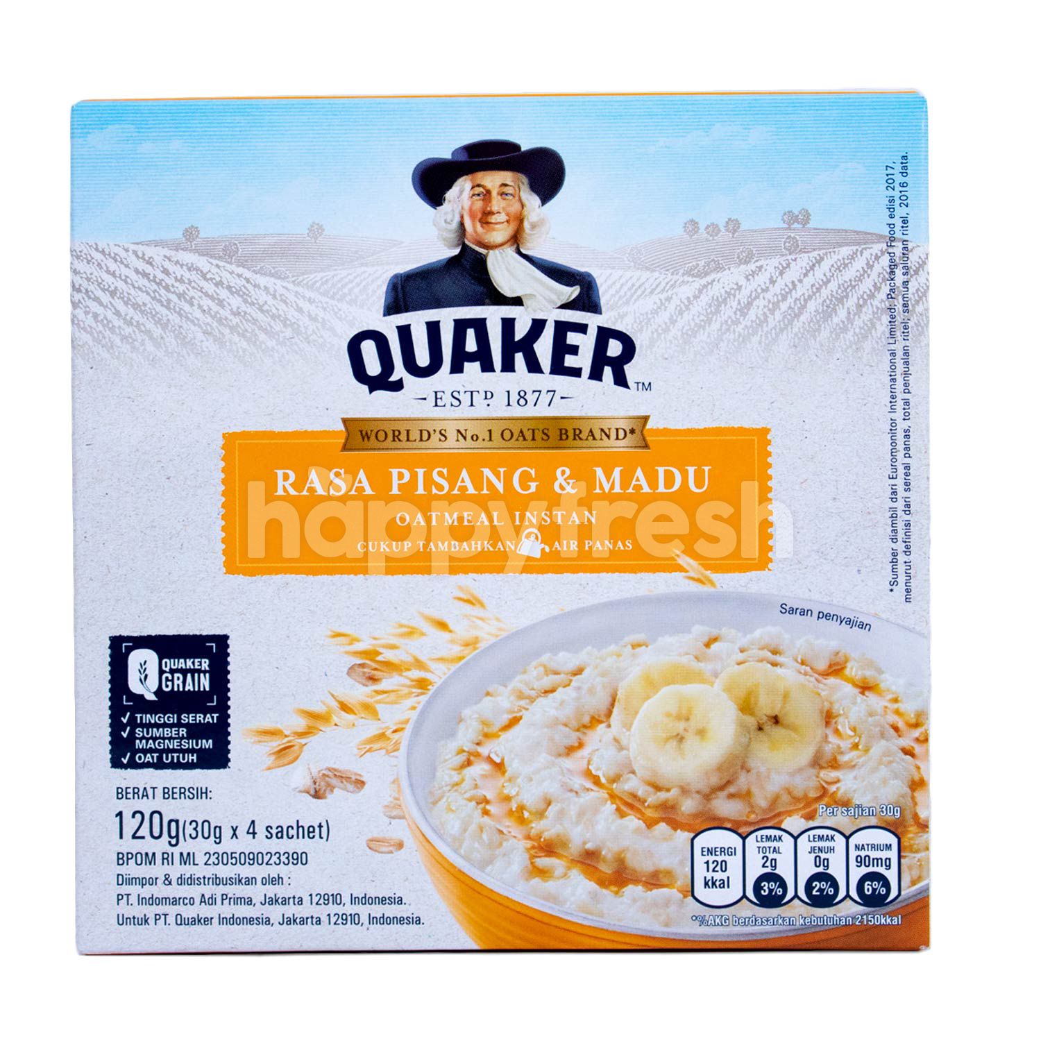 Jual Quaker Oatmeal Honey Banana Flavor Di Aeon Happyfresh Jakarta