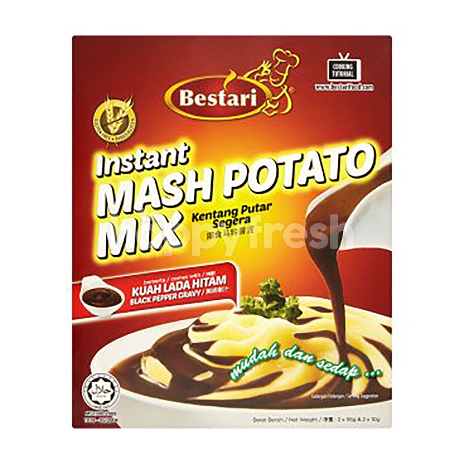 Beli Bestari Instant Mash Potato Mix Black Pepper Gravy dari Lotus's