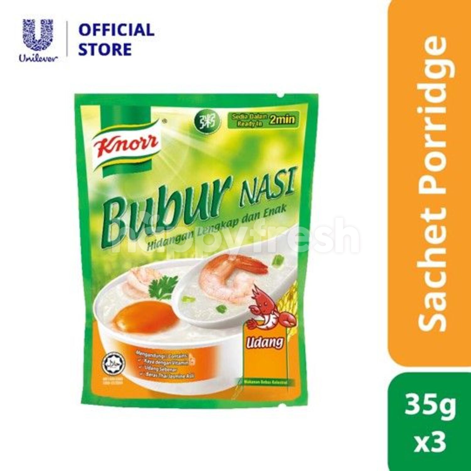 Beli Knorr 2 Min Instant Porridge Shrimp 3 Sachets Dari Aeon Happyfresh Klang Valley