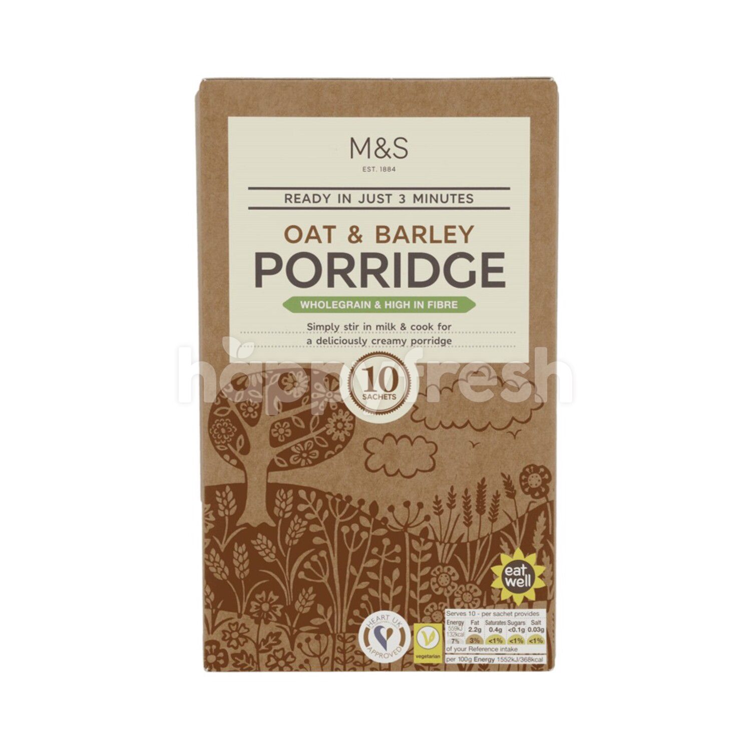 Beli Marks & Spencer Oat & Barley Porridge 10 x 36g dari Marks