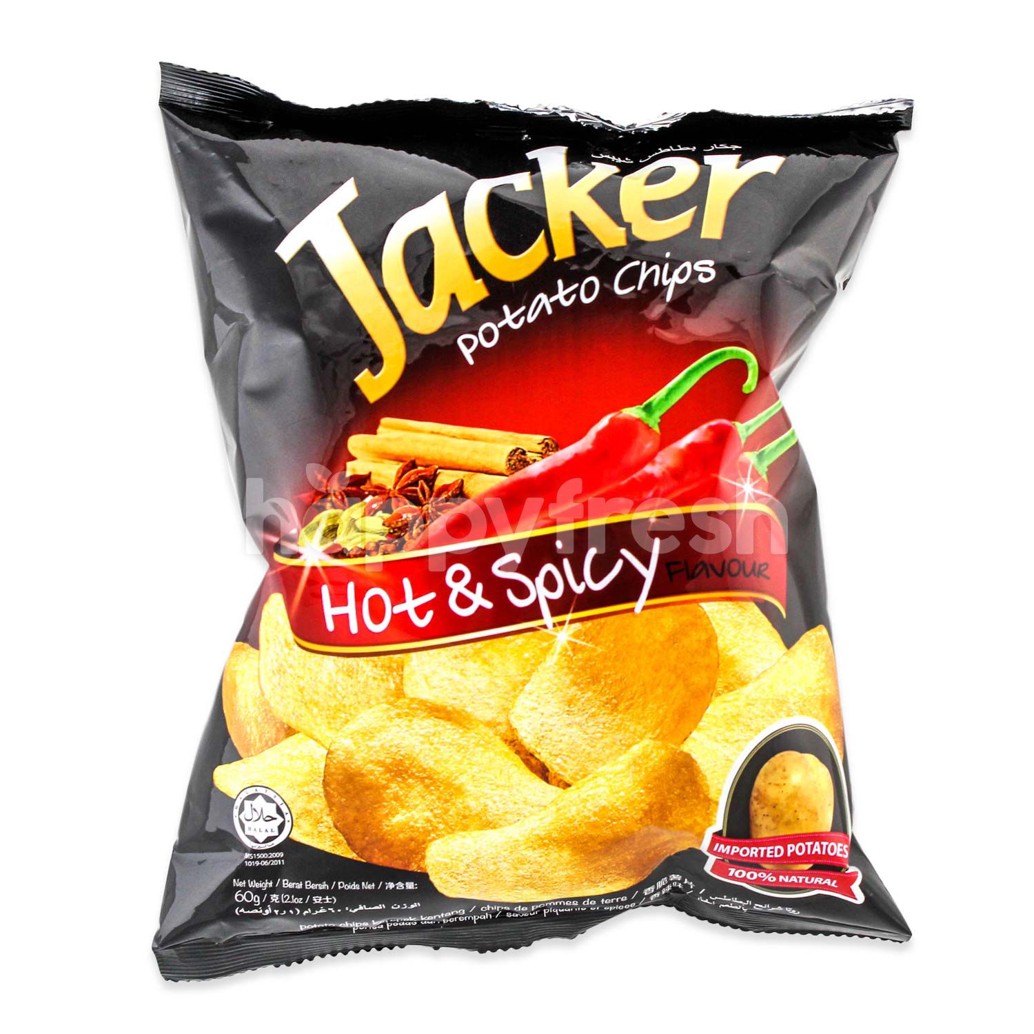 Beli ORIENTAL Jacker Potato Chips Hot & Spicy Flavour dari Giant