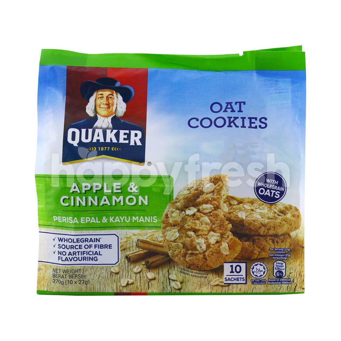 Beli Quaker Apple & Cinnamon Flavoured Oat Cookies (10 Pack) dari AEON ...