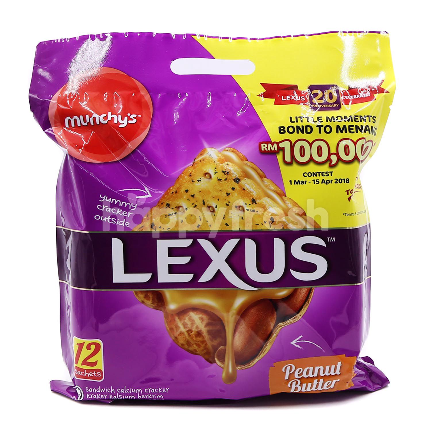 Beli Munchy s Lexus Peanut Butter Sandwich Calcium Cracker 12 Sachets 