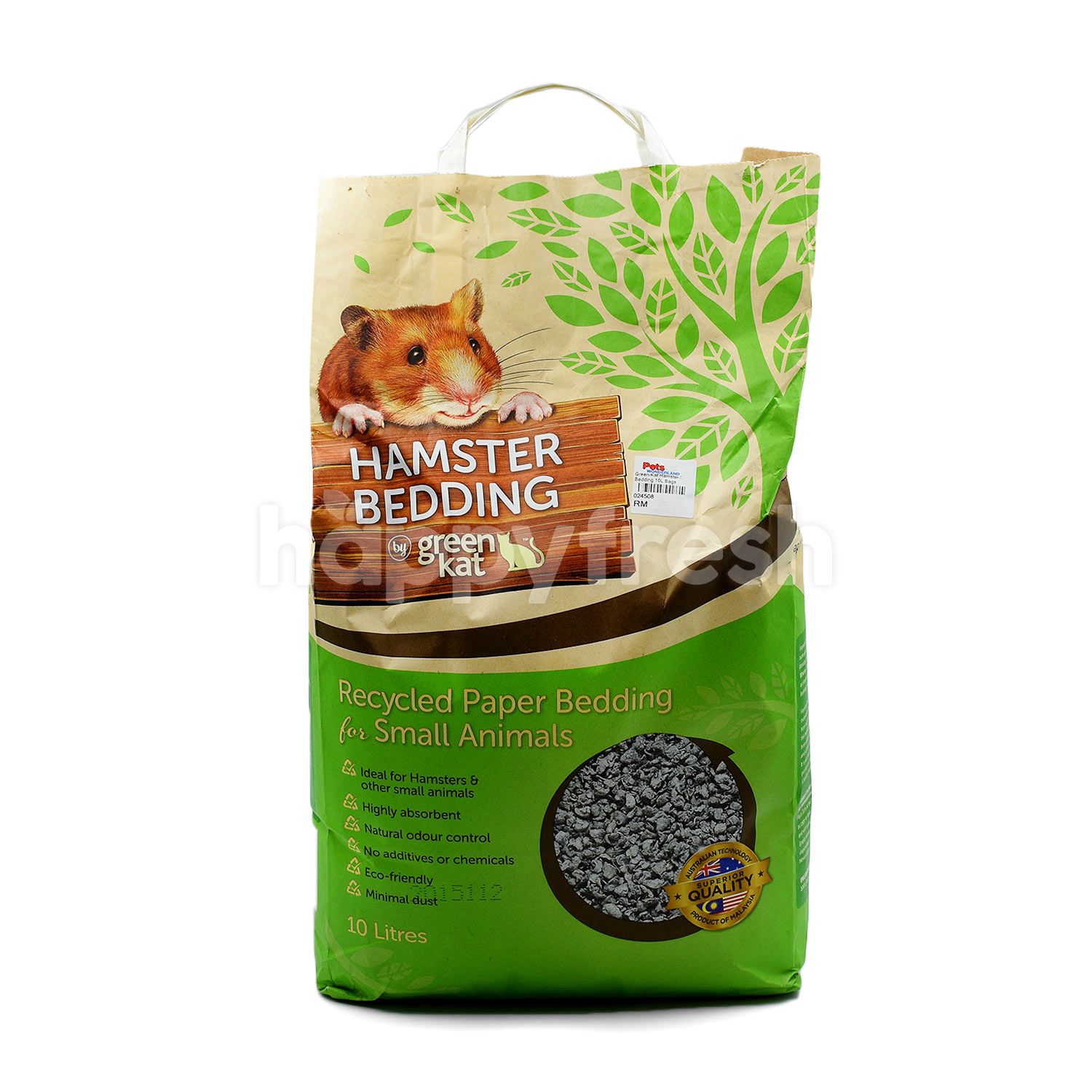 green hamster bedding