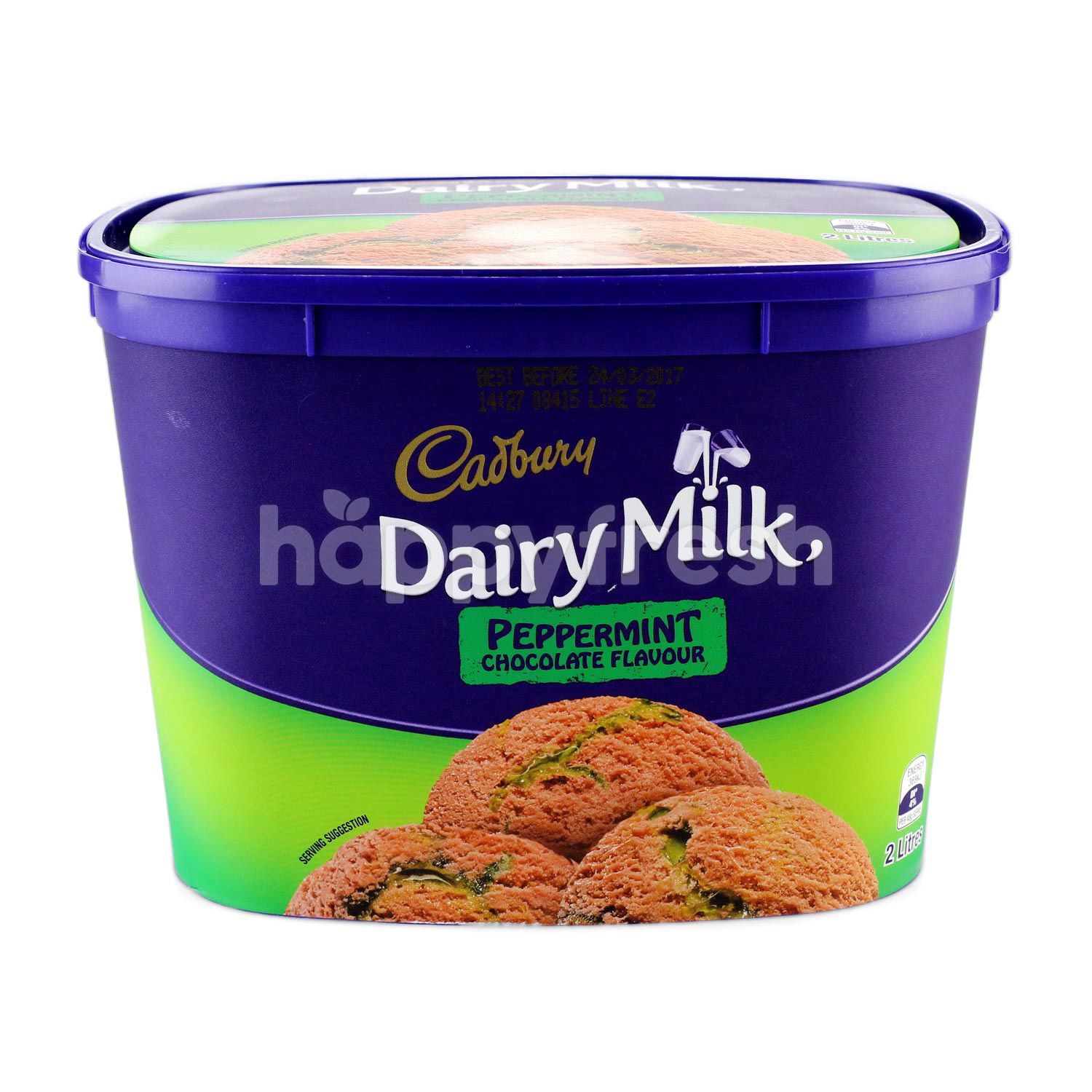 Beli Cadbury Dairy Milk Peppermint Chocolate Flavour Ice Cream dari