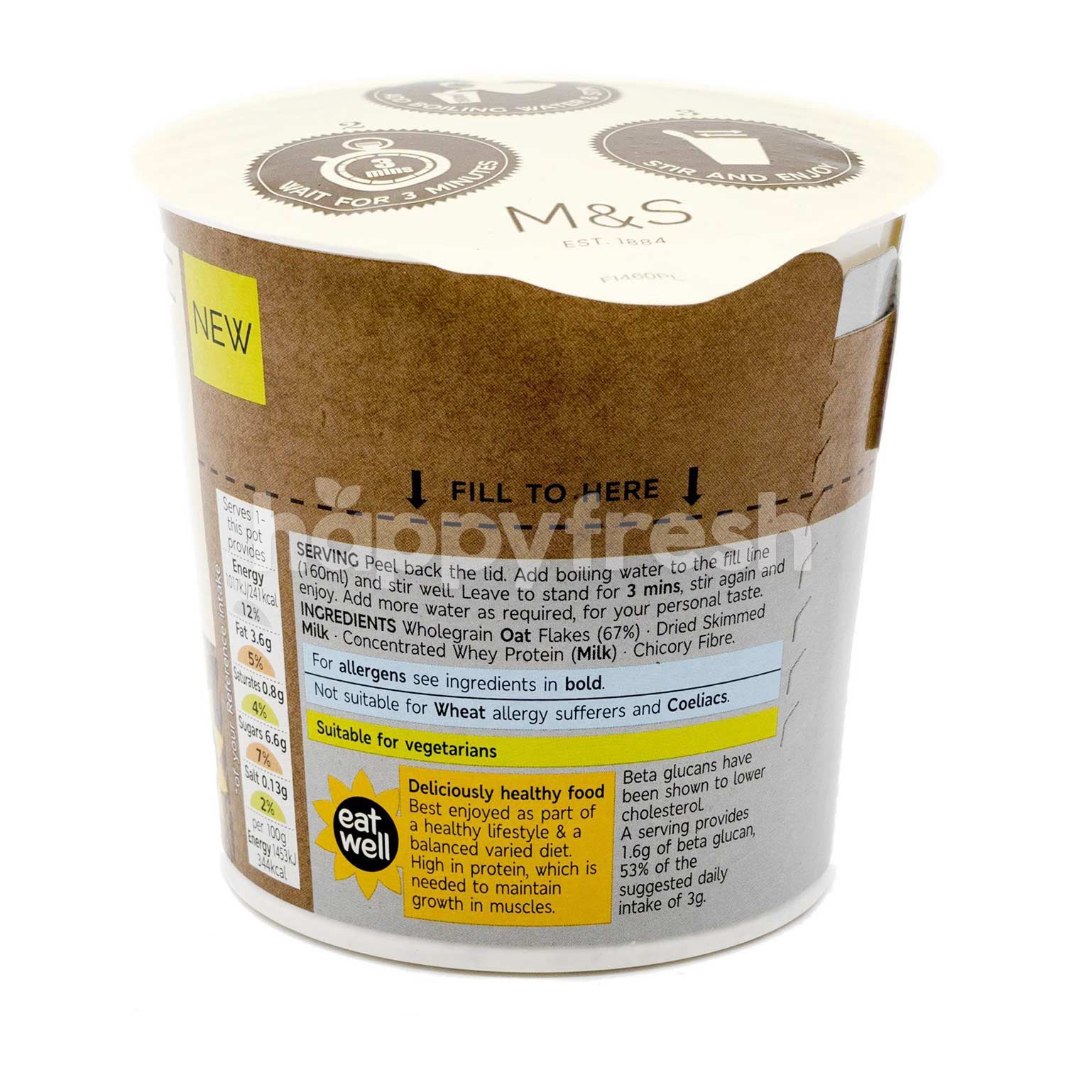 Beli Marks & Spencer High Protein Original Porridge 70g dari Marks