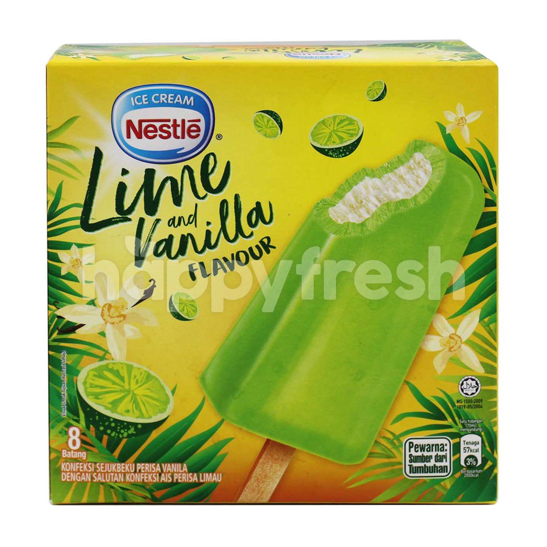 Buy Nestle Tropicana Lime & Vanilla Flavour Ice Cream (8pcs x 70ml) at