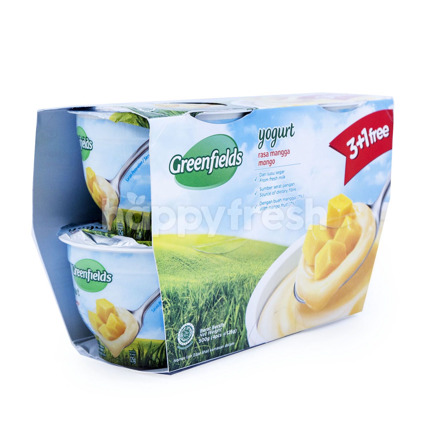 <b>Yogurt</b> Rasa Mangga Kaya Serat Pangan Kemasan 3 Cup Gratis 1 Cup (3 x 125g) ...