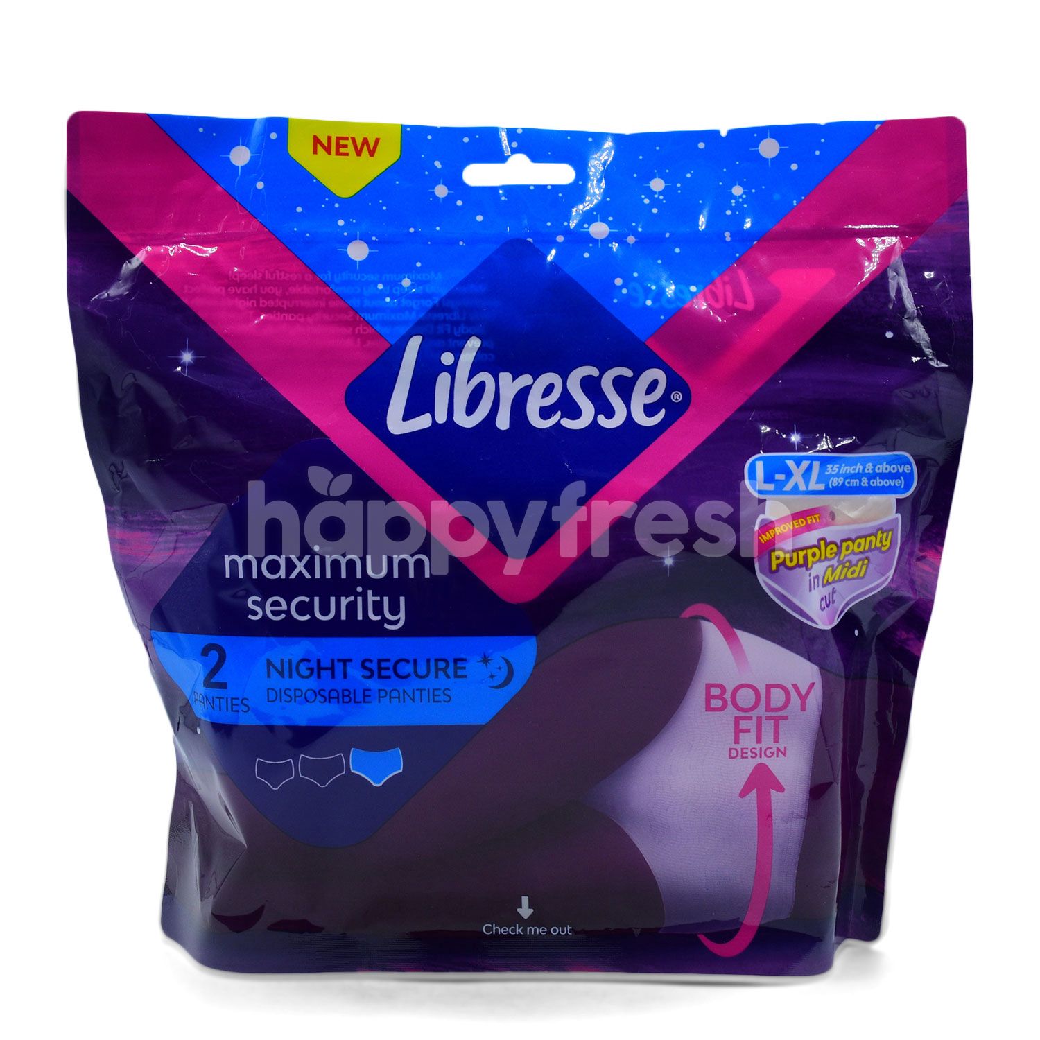 Beli Libresse Night Secure Disposable Panties (2 Pieces) dari Lotus's HappyFresh