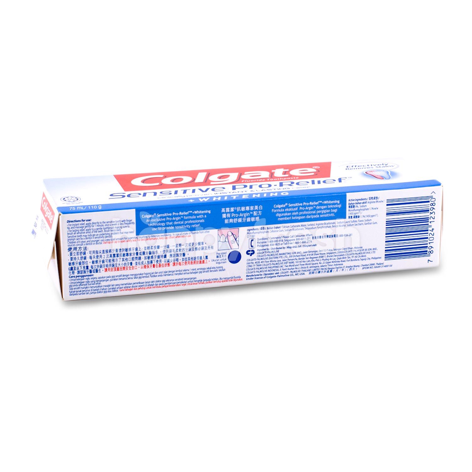 colgate sensitive whitening ingredients